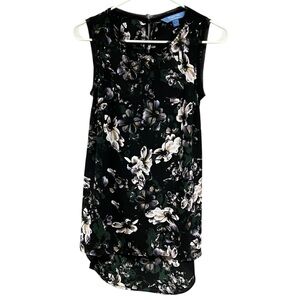 Simply Vera Vera Wang Floral Sheer Sleeveless Blouse Size Small
